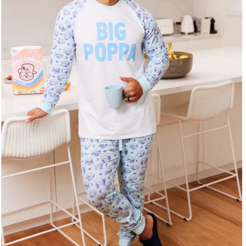 The Little Homie Men’s Big Papa Pajama Set XL Like new